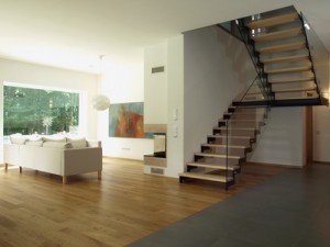 escalier tournant avec rampe