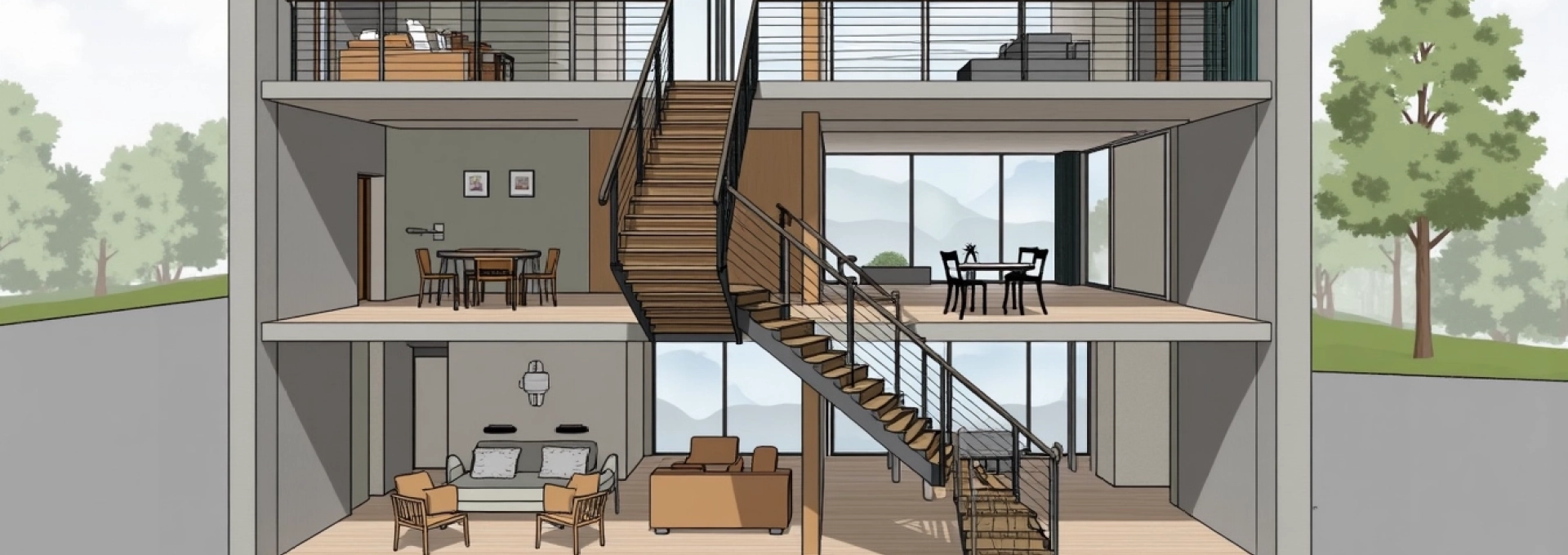 Comment la hauteur et la forme d’une cage d’escalier influencent-elles le choix du modèle ?