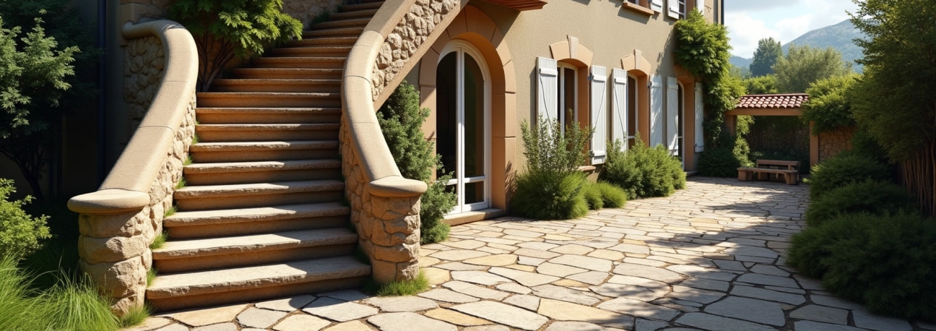Dans quel type de maison les escaliers en pierre trouvent-ils le mieux leur place ?