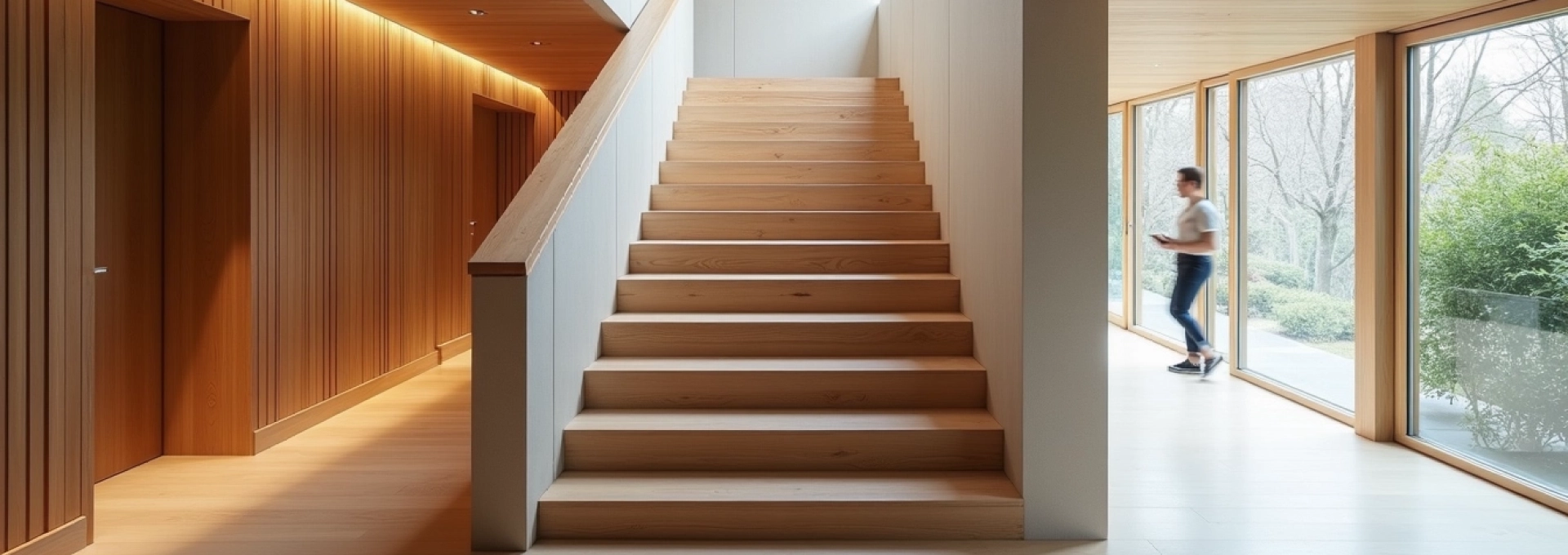 Comment un escalier peut-il aussi servir d’estrade ou de séparation dans une pièce ?